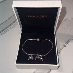 Size 8” Pandora Silver ‼️BRACELET ONLY‼️. Charms have been sold